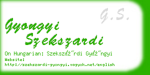 gyongyi szekszardi business card